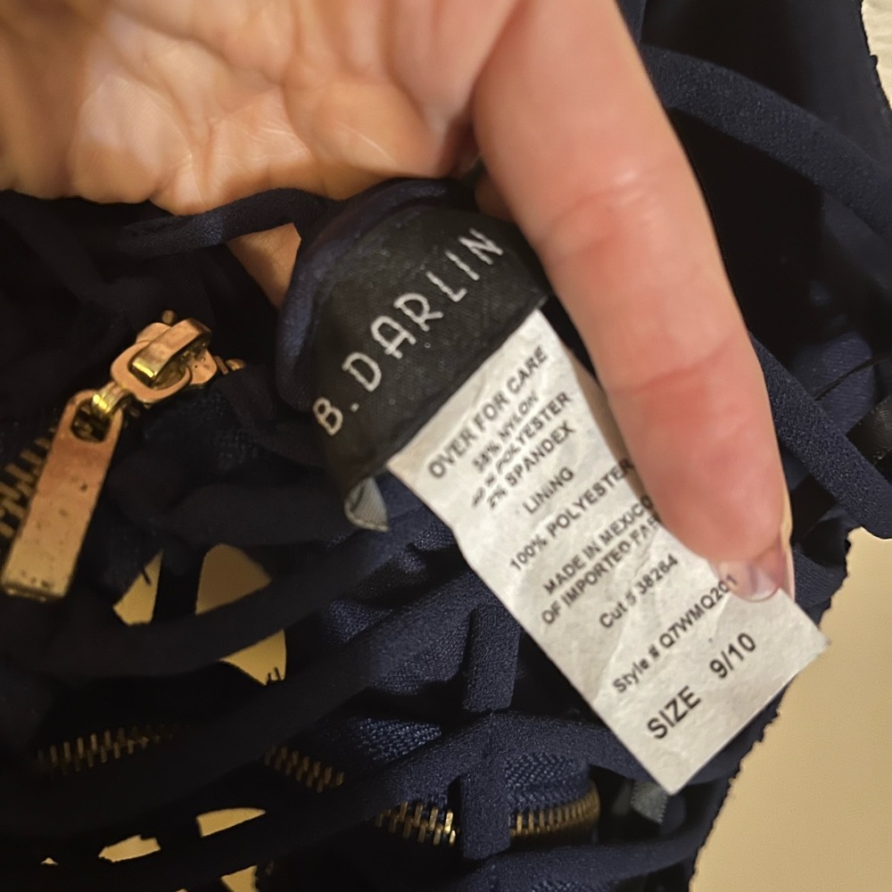 Navy Blue Mini Dress - Picture 5 of 7